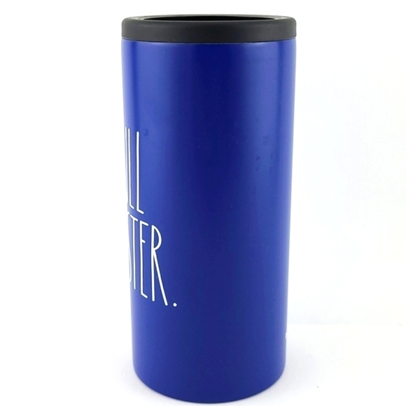 Rae Dunn Insulated Stainless Steel Blue Slim-Can Holder Large Letrs GRILL MASTER - Picture 2 of 8